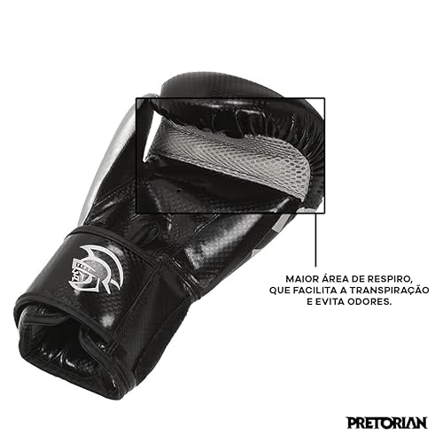 Luva De Boxe/muay Thai Pretorian Elite Training - Preto - 10 Oz