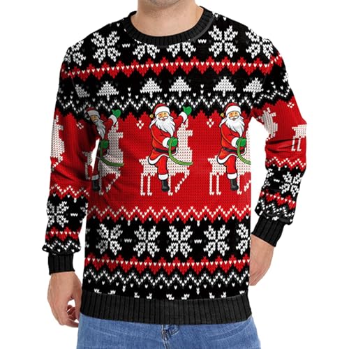 Pull de Noël moche pour homme style sweat bonhomme de neige repas entreprise