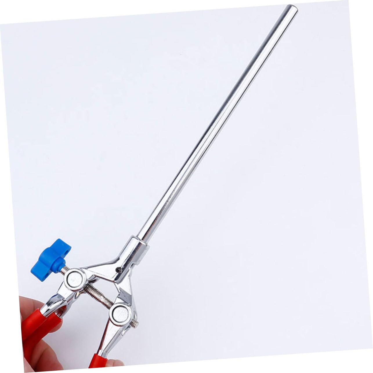 SOLUSTRE 8pezzi Pinza Da Laboratorio Regolabile Acciaio Inossidabile Clamps Prong Per Provette e Becher Accessorio Per Esperimenti Laboratorio