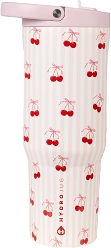 Miniatura 15 de HydroJug Sport Botella de acero inoxidable con popote, aislada al vacío, de 40 onzas, a prueba de fugas, diseño ergonómico, reutilizable, apta para