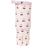 HydroJug Sport - Stainless Steel Tumbler with Straw, Vacuum Insulated, 40oz Leakproof Water Bottle, Ergonomic Design, Reusable, Dishwasher Safe, Rubber Base, Durable for Gym or Outdoors, Sweet Cherry