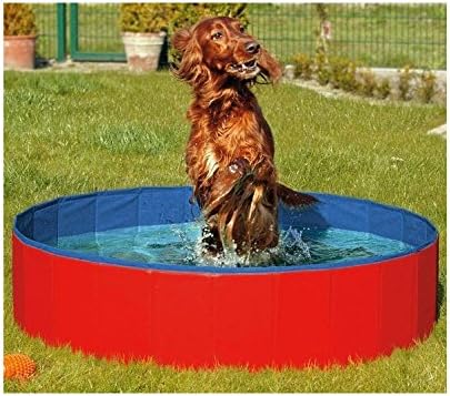 FurryFriends MEDIUM Foldable Dog Pool (32"x8") - Folding Dog / Cat Bath Tub - Collapsible Pet Spa (Small)
