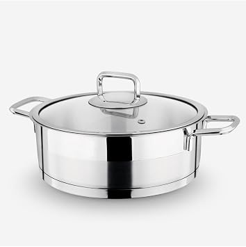 Lines Silver 26 cm  elik Tencere   Cam Kapakl  Bas k Model
