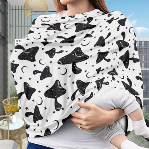 Image of Coldinair Mushroom Multifunctional Nursing Cover Multi Use Cover for Baby Car Seat Canopy Shopping Cart Cover,Stroller Cover