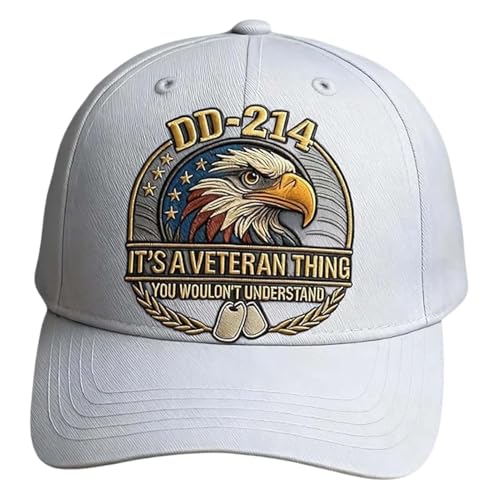 Gorra Béisbol Veteranos | Gorra Unisex con Bordado de Águila - Gorro Militar Americano,para Celebración Halloween Playa Verano Jardín Senderismo Trabajo Viaje Deportes Cortar Césped