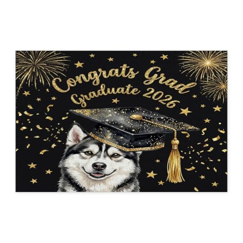 Rompecabezas de 1000 piezas de Husky de graduación: celebra la Clase de 2026 con orgullo