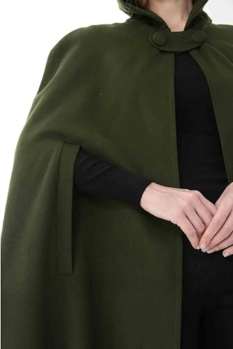 Vista 5 de MLAFE Capa gótica de invierno para mujer con capucha, gabardina extendida en estilo Harajuku