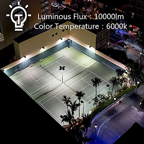 Glw 3 Pack 100W Led Flood Light Outdoor, 10000Lm Outside Floodlights Ip66, Waterproof Exterior Security Lights, 6000K Daylight White Super Bright Lighting For Playground Yard Stadium Lawn Ball Park #TOP1