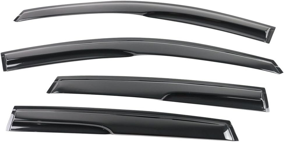 Window Visor Compatible with 2012-2016 Honda CRV CR-V, Acrylic Smoke Tinted & Semi-Transparent Sun Rain Shade Guard Wind Vent Air Deflector by IKON MOTORSPORTS, 2013 2014 2015