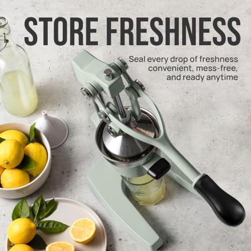 Image of Zulay Kitchen Cast Iron Juicer - Heavy Duty Manual Juicer with Detachable Strainers for Easy Cleaning, Orange Juice Press for Citrus Fruits, Perfect for Bartenders, Juice Lovers & Health Enthusiasts