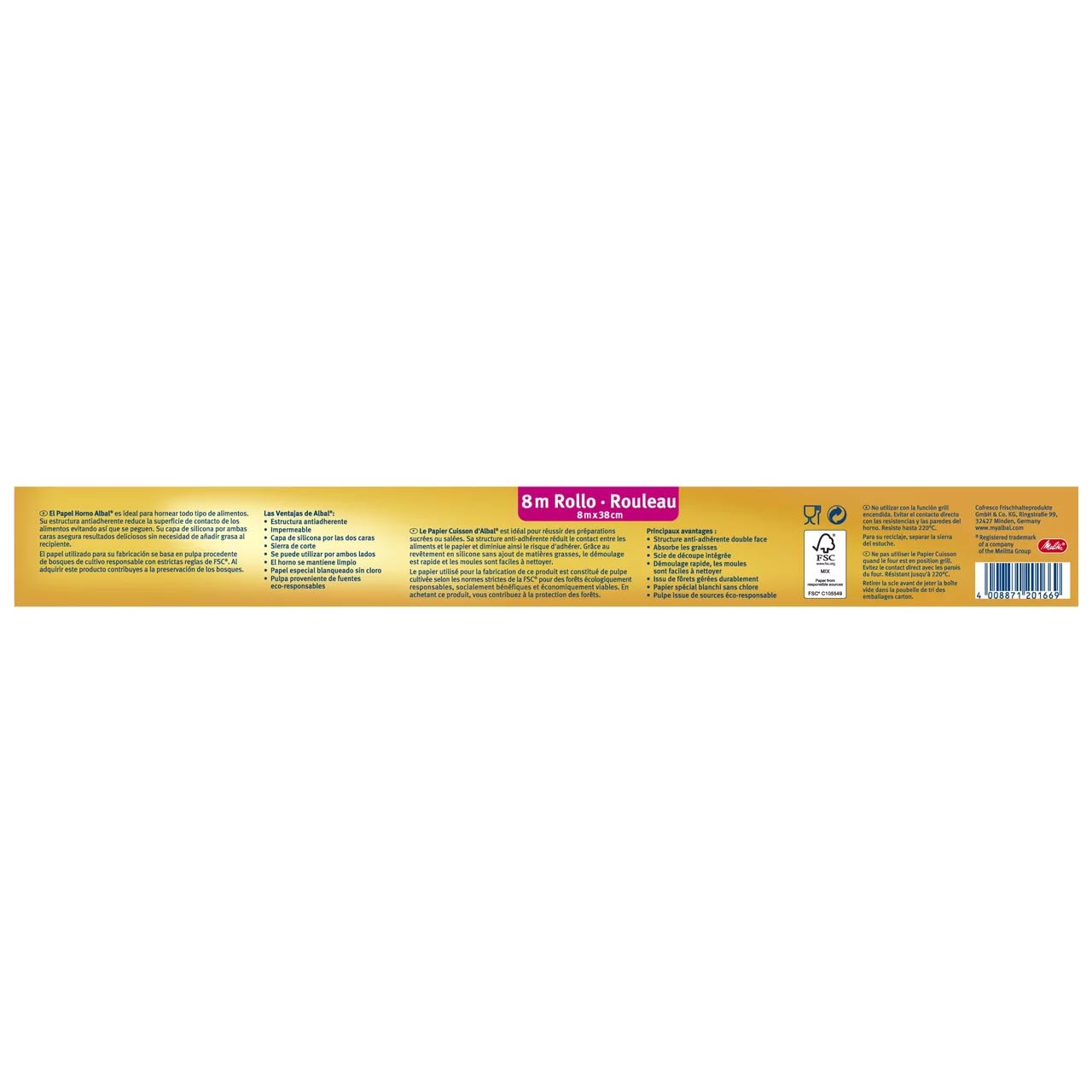 ALBAL Backpapier 8 Meter ALBAL 1 St. 12er Pack