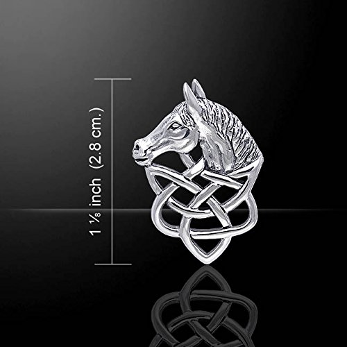 Jewelry Trends Celtic Knot Horse Head Sterling Silver Pendant Necklace 18" #TOP3