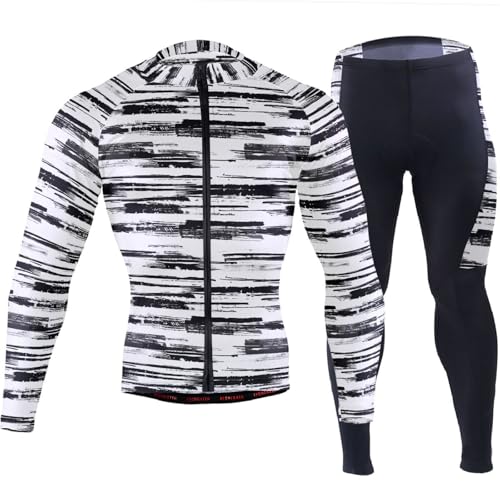 Koszulka rowerowa z kieszeniami wiatrówka zima rower sprzęt jeździecki 3D wyściełany, Czarna linia, 3XL