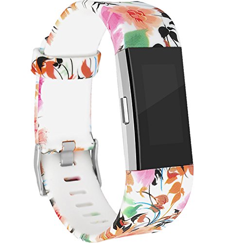 RedTaro Bands Compatible with Fitbit Charge 2, Replacement Accessory Wristbands Floral
