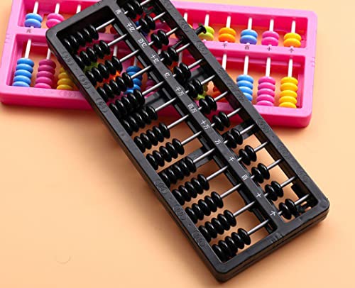Image of 1 Piece Abacus 13 Digits, Chinese Vintage, Wooden, for Arithmetic Mathematic Education, black