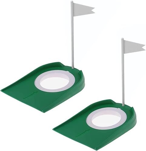 Golf Practice Putting Cup Golf Putter Regulation Cup Putting Green Hole Flag Indoor Outdoor Practice Training Aids