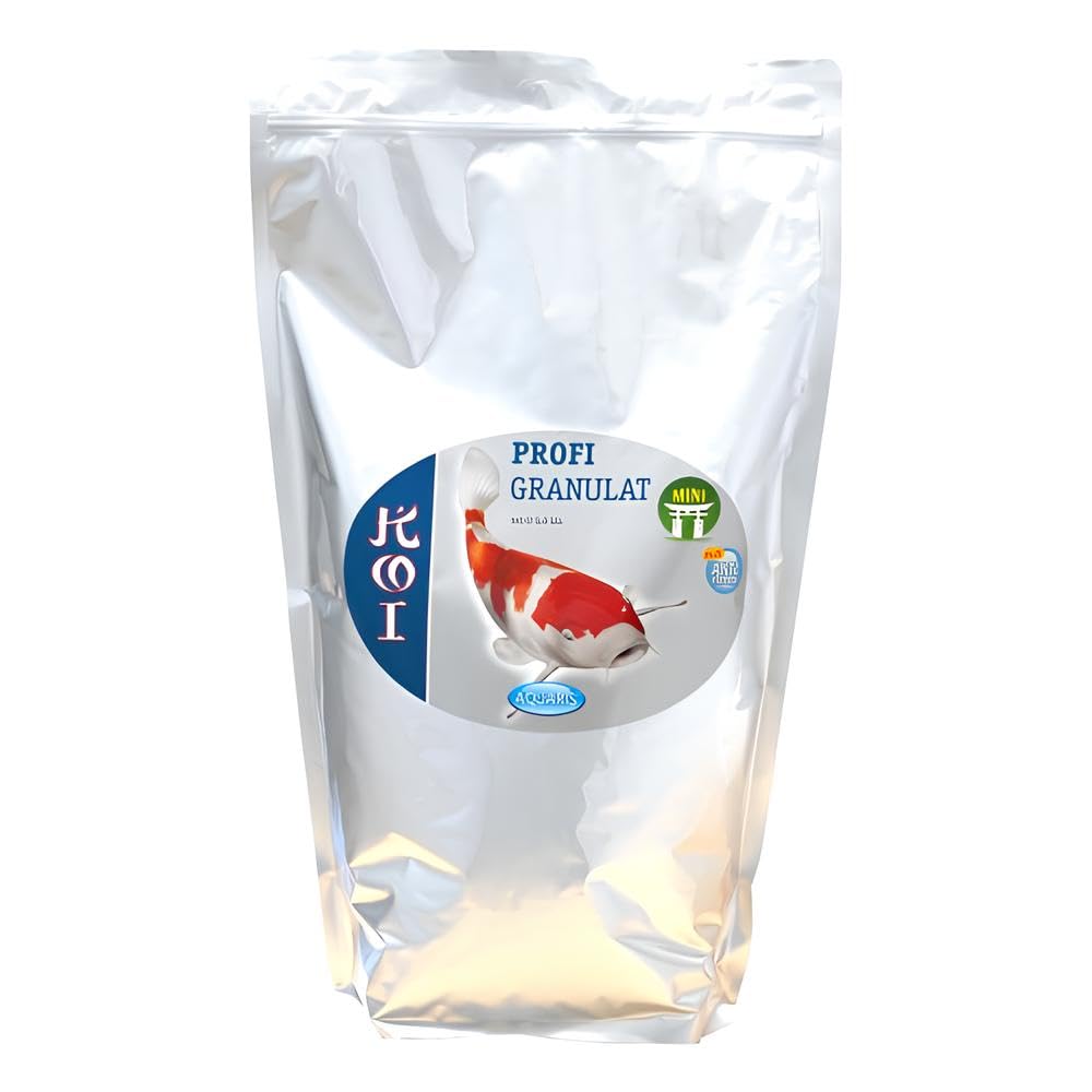 AQUARIS Koi Profigranulat Mini para Peces de Estanque Son flotantes y no enturbian el Agua del Estanque y contienen Muchos nutrientes con Elementos útiles 5,6 L - 1,96 kg