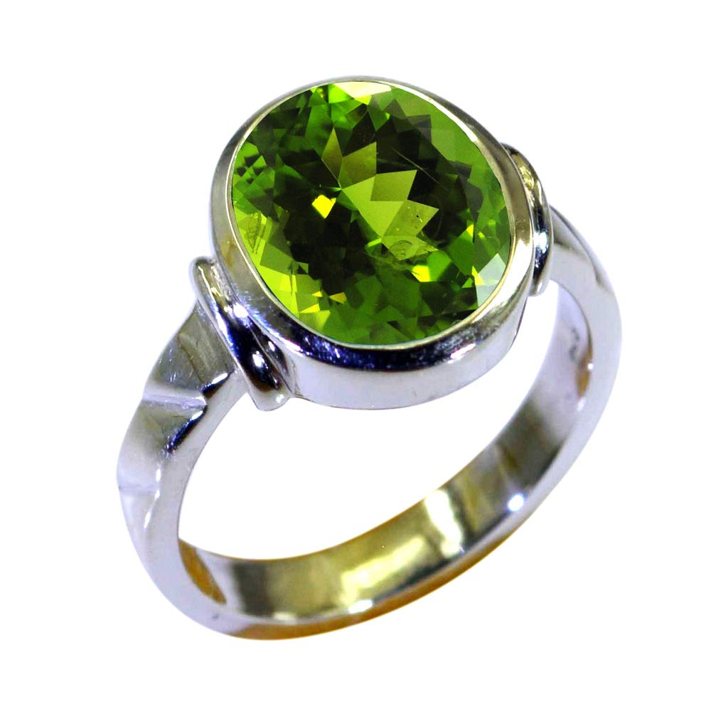 55Carat Choose Your Color Natural Gemstone Sterling Silver Statement Rings Oval Shape Handmade Sizes 5-12…
