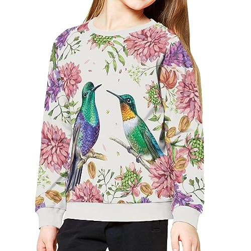 Girls Sweatshirts Trendy Crewneck Fall Outfit Pullover Boys Comfy Active Clothing 6-14 Years Old2