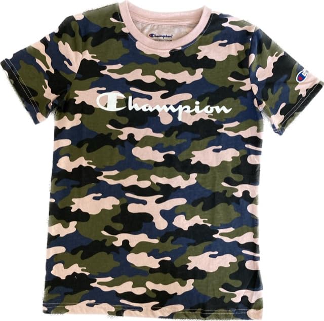 CHAMPION Kids Unisex Camo Desert Stone, Tee Shirt Medium