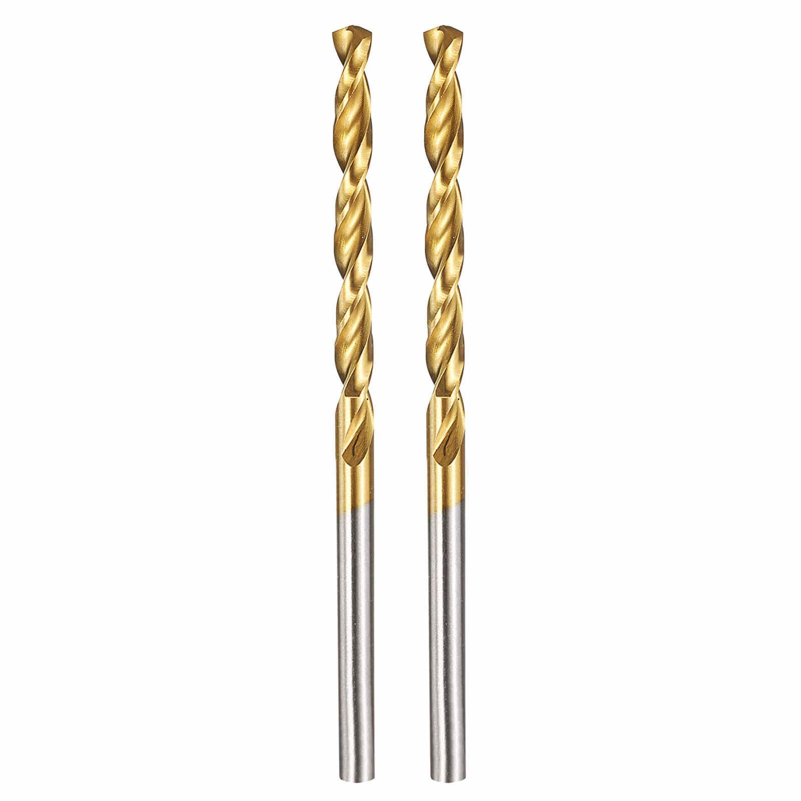 Kozelo 2pcs Drill Bit - [3.9mm Diameter] M42 8% Cobalt HSS Cutting Tool for Machining Hard Metal Stainless Steel Woodworking Handicraft Use, 135° Cutting Angle TiN