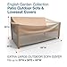 Budge P3W05PM1 English Garden Patio Sofa Cover Heavy Duty and Waterproof, Extra Large, Tan Tweed