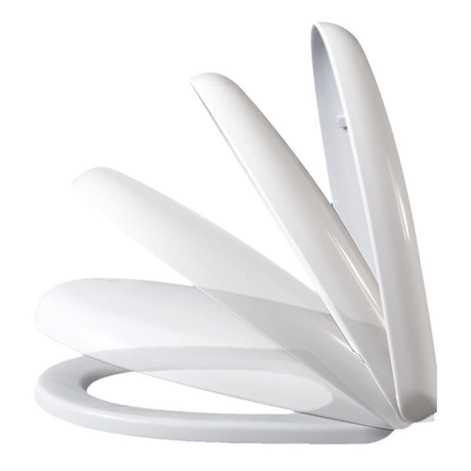 Dxpsxjl One Color Elongated Toilet Seat, Lid Included Fits Standard U-Shaped Toilets, White, Adjustable, Lightweight, Durable, Portable, User-Friendly, Compact, Slow, Close
