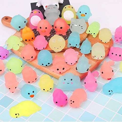 EVERICH TOY Stress Relief Toys Mochi Animals Squishy Toy Birthday Party Favors for Kids Mini Kawaii Squishies Animals Squeeze Toys