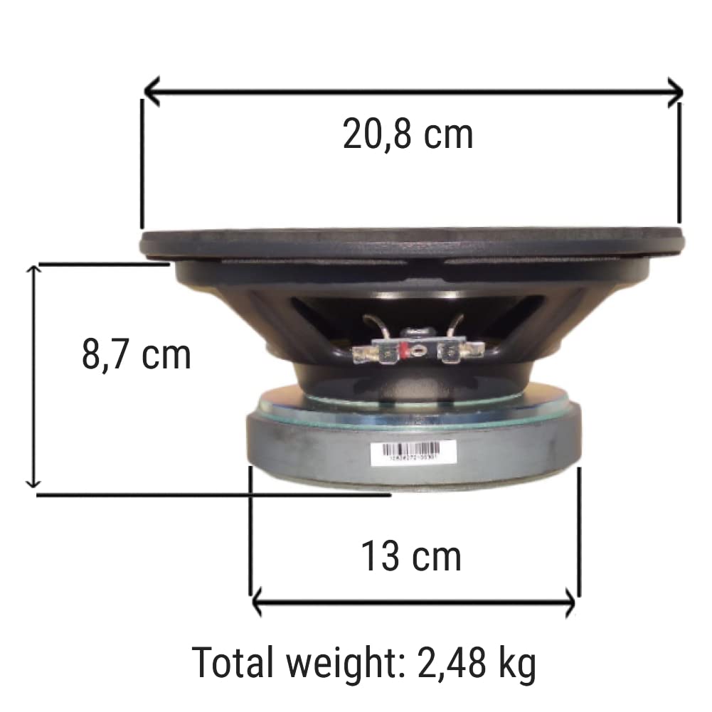 1 WOOFER LA VOCE ITALIANA WSF081.82 da 20 cm 200 mm 8" 150 watt rms 300 watt max con impedenza 8 ohm sensibilità 96 db per casa, 1 pezzo