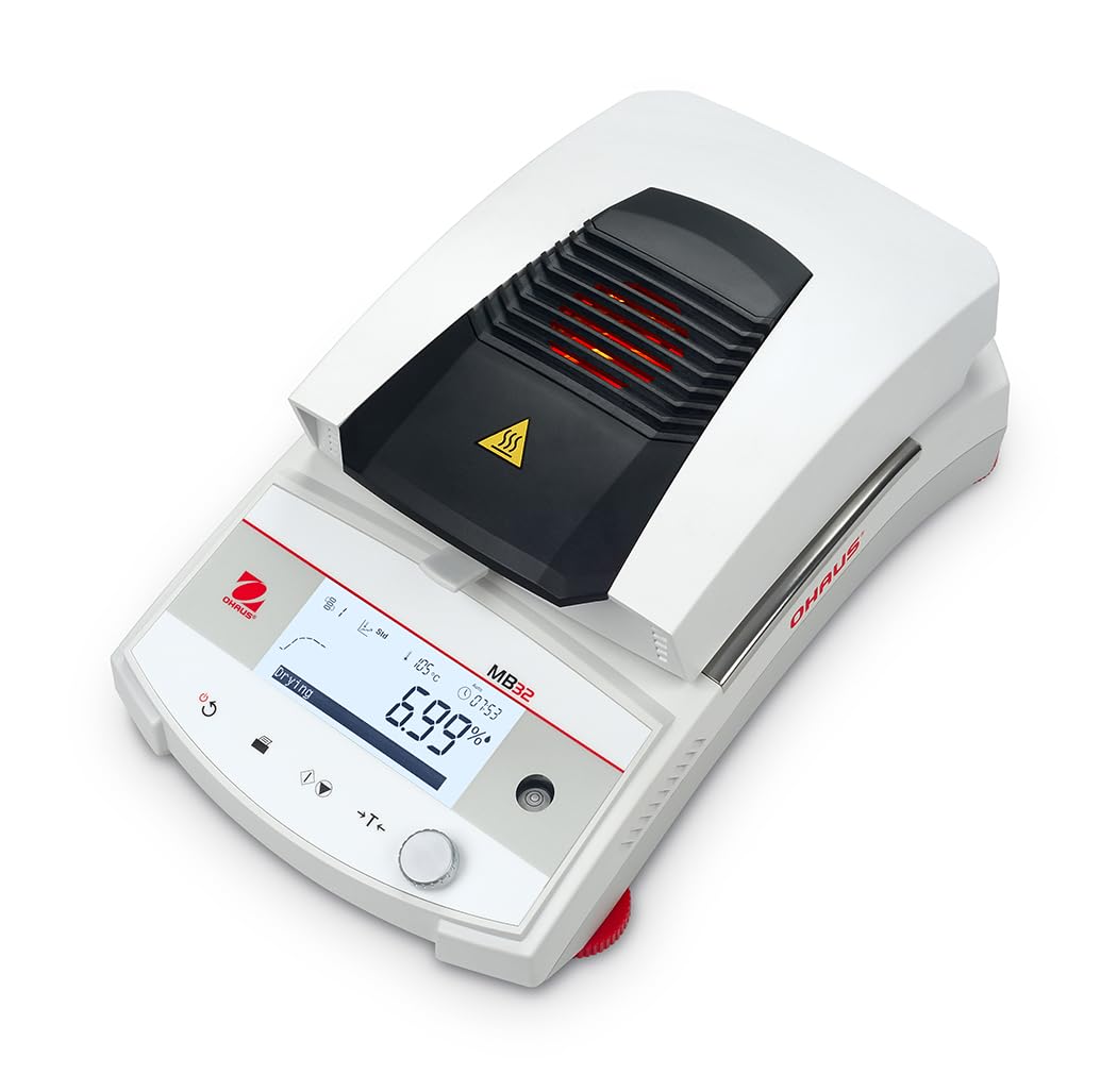 Ohaus MB32 Carbon Fiber Heat Element Moisture Analyzer, 90g x 1mg Moisture 0.01%