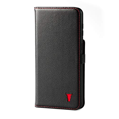Étui Samsung Galaxy S21 Ultra TORRO en cuir véritable noir haut de gamme pour homme d'affaires