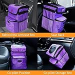 Car Trash Can Foldable Garbage Bin Leakproof 3 Gallons Purple - Image 6