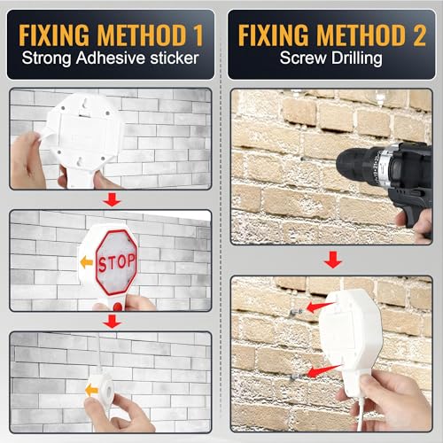 HappyAlley Garage Parking Sensor & Garage Parking Aid with LED Stop Light, Adjustable Ultrasonic Park Assistant for Car Stop Indicator with Red Yellow Green Display, 6"–6.5 ft (White) by HappyAlley - Image 7