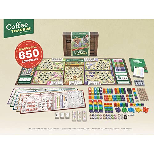 capstone games coffee traders - strategy board game 3-5 players ages 12 120 min