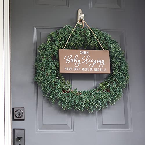 Baby Sleeping Sign For Front Door Decorations Hanging - Do Not Knock Or Ring Doorbell - No Soliciting Please Don't Disturb #TOP3