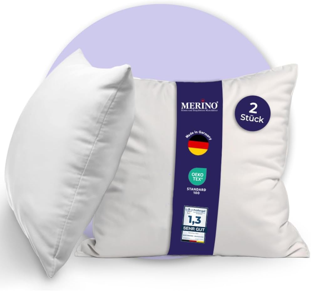 Merino® Sofakissen 50x50cm - 2er Set - Hypoallergenes, Flauschiges...