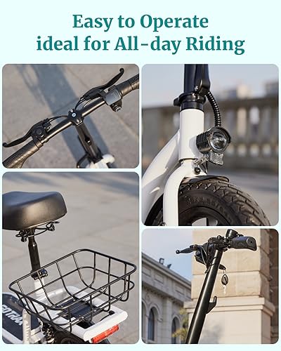 Image of Gotrax Adult Electric Scooter with Seat, Max 19-25miles Range, 15.5-20mph Power by 350W-500W Motor, All-Terrain Tire & Wider Deck & Soft Cushioning Seat with Carry Basket