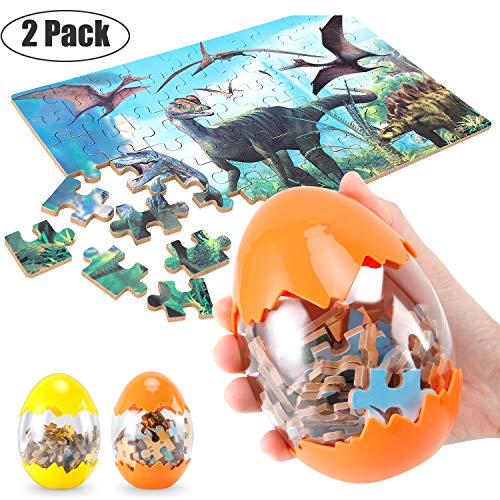 Dinosaur Puzzle, Wooden Puzzles 60 Pieces Puzzles for Kids 3 Years+ Dino Toys