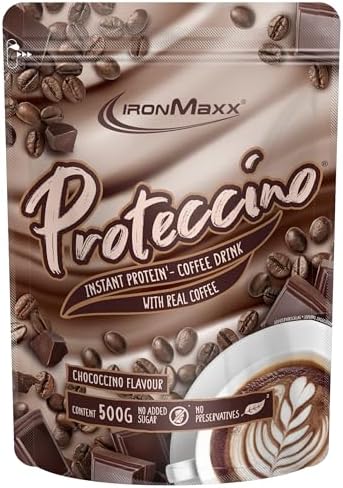 IronMaxx Proteccino - Chocolate 500g Beutel | Protein Kaffee mit echtem Kaffee-Extrakt und Koffein | Ohne Zuckerzusatz und Konservierungsstoffe