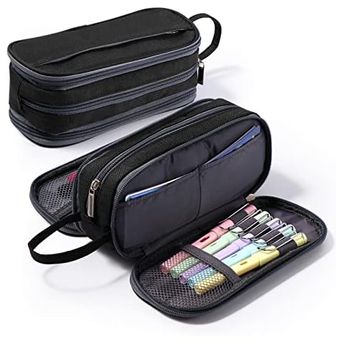 Onlylove Pencil Case Large Storage Multifunctional Pencil Case with Compartments Suitable for High School College Teen Cover