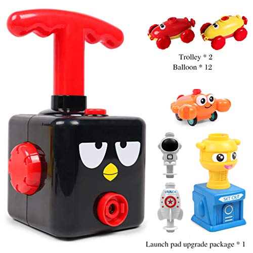 WallDecalsAndArt Power Balloon Car Toy Set, Inertial Power Balloon Car Science Experiment Educational Inflatable Toy Hand Push Inflator Air Pump Vehicle Kit, Gifts for Boys Girls (A) - Thumbnail 4