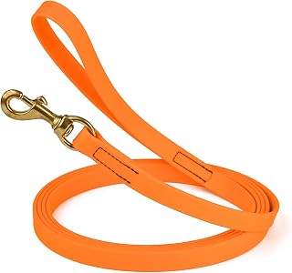 Viper Biothane Arbeitsleine, Lange Leine für Hunde, 2 Farben und 6 Größen, 1,9 cm x 4,5 m, Hunter Orange