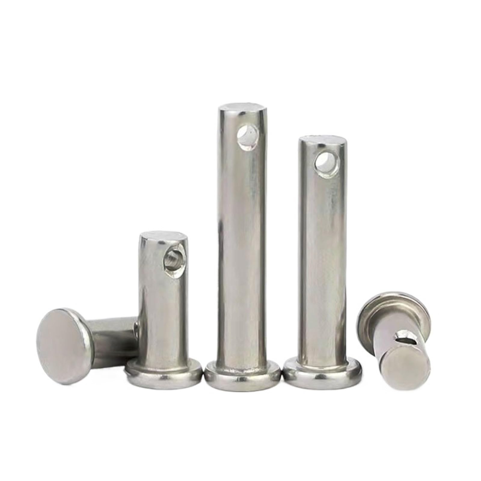 Clevis Pins, Clevis Pins 304 SS Flat Head Hole Positioning Cylindrical Bolt M5 M6 M8 M10(40mm,M8-2Pcs)