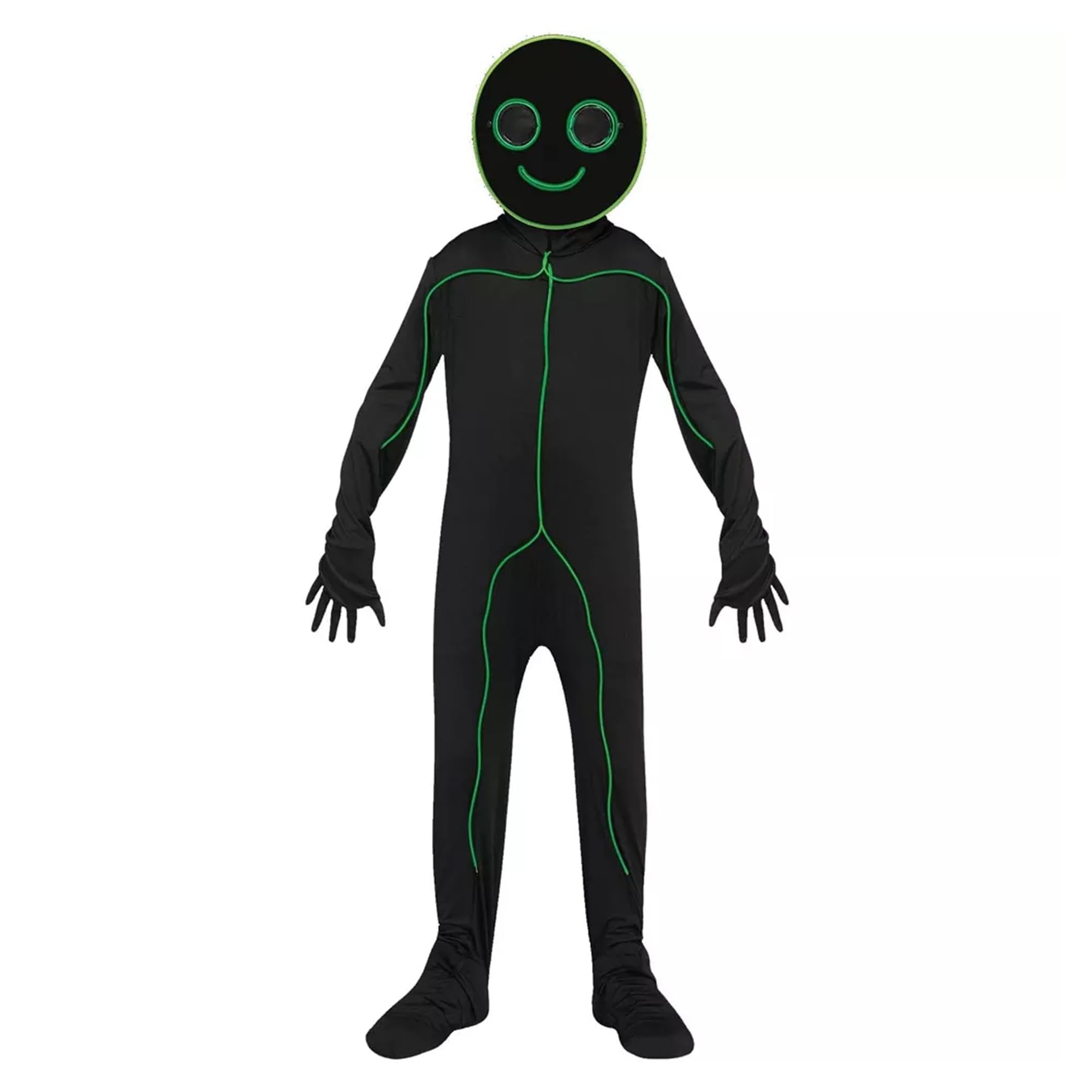 Child E L L U Stick Figure Glow Costume Small size 4-6