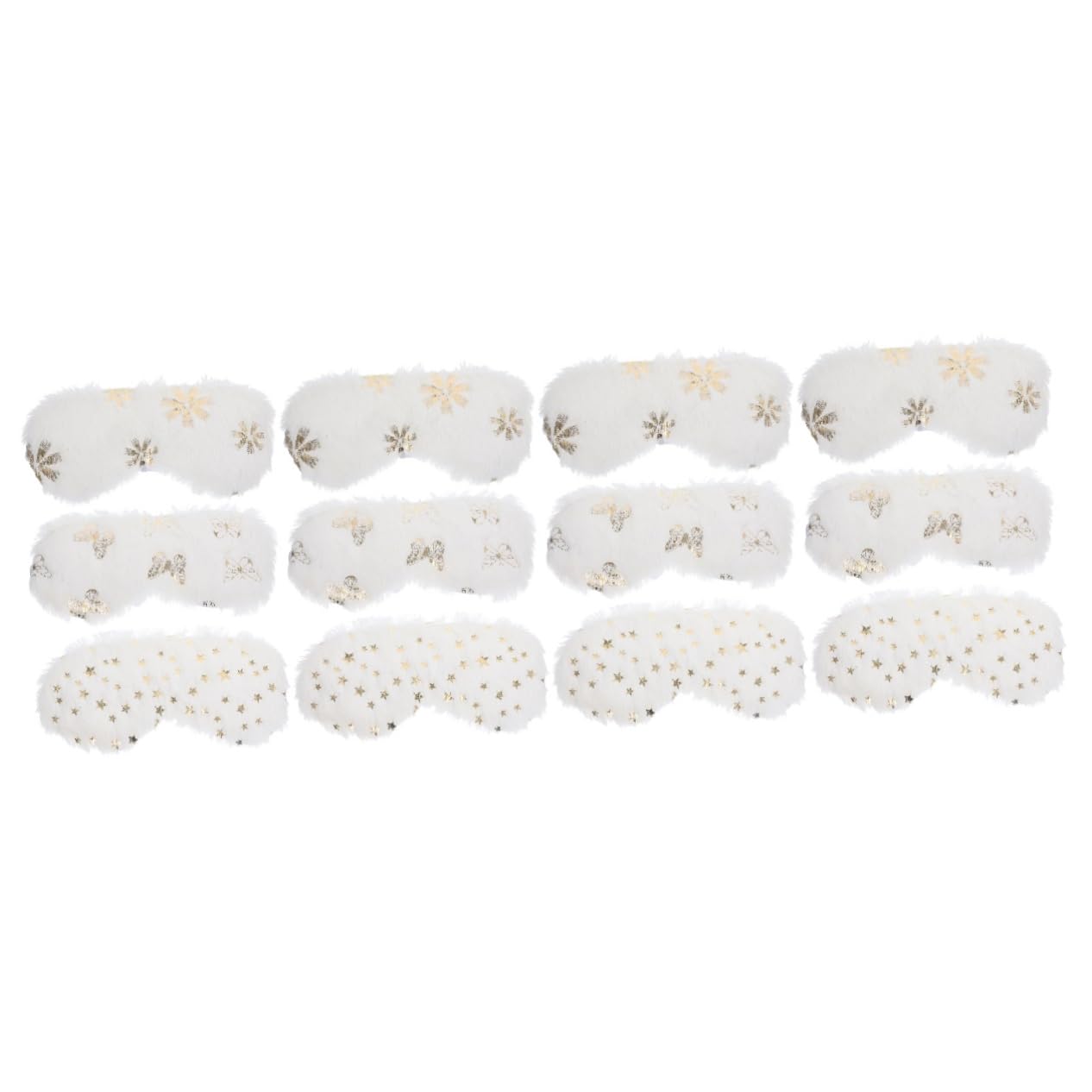 Ipetboom 12pezzi Maschera Per Occhi Morbido Design Elegante Protezione Completa Per Sonno Copertura Per Dormire Viaggio e Casa