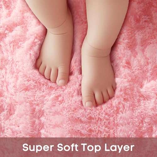 Ophanie Pink Fluffy Round Rug - Only $9.99 (57% Off)