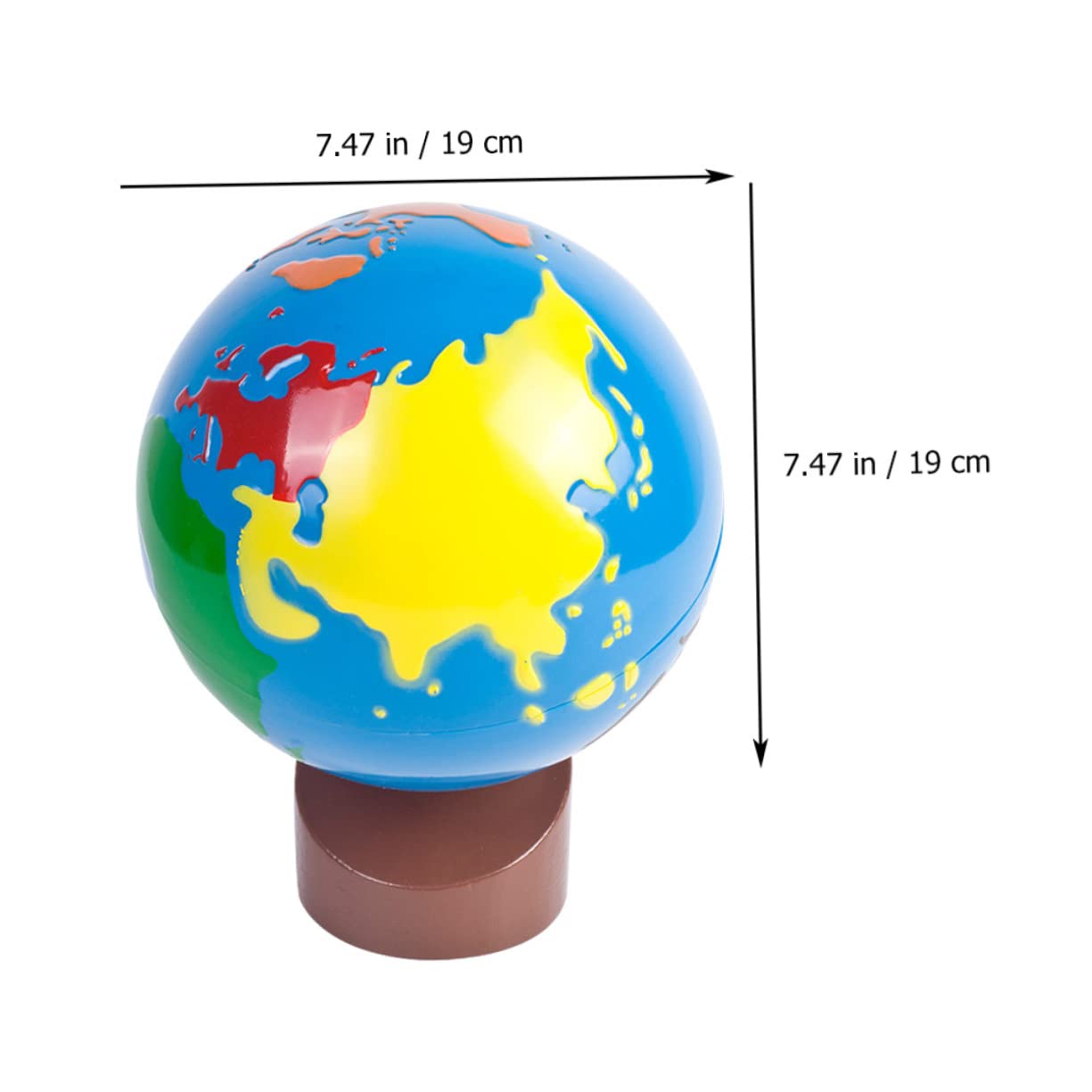 Hemobllo Globo Terráqueo Educativo Infantil para Aprendizaje Decoración Resistente y para Niñas para Introducir Geografía y Continentes el Aula Hogar