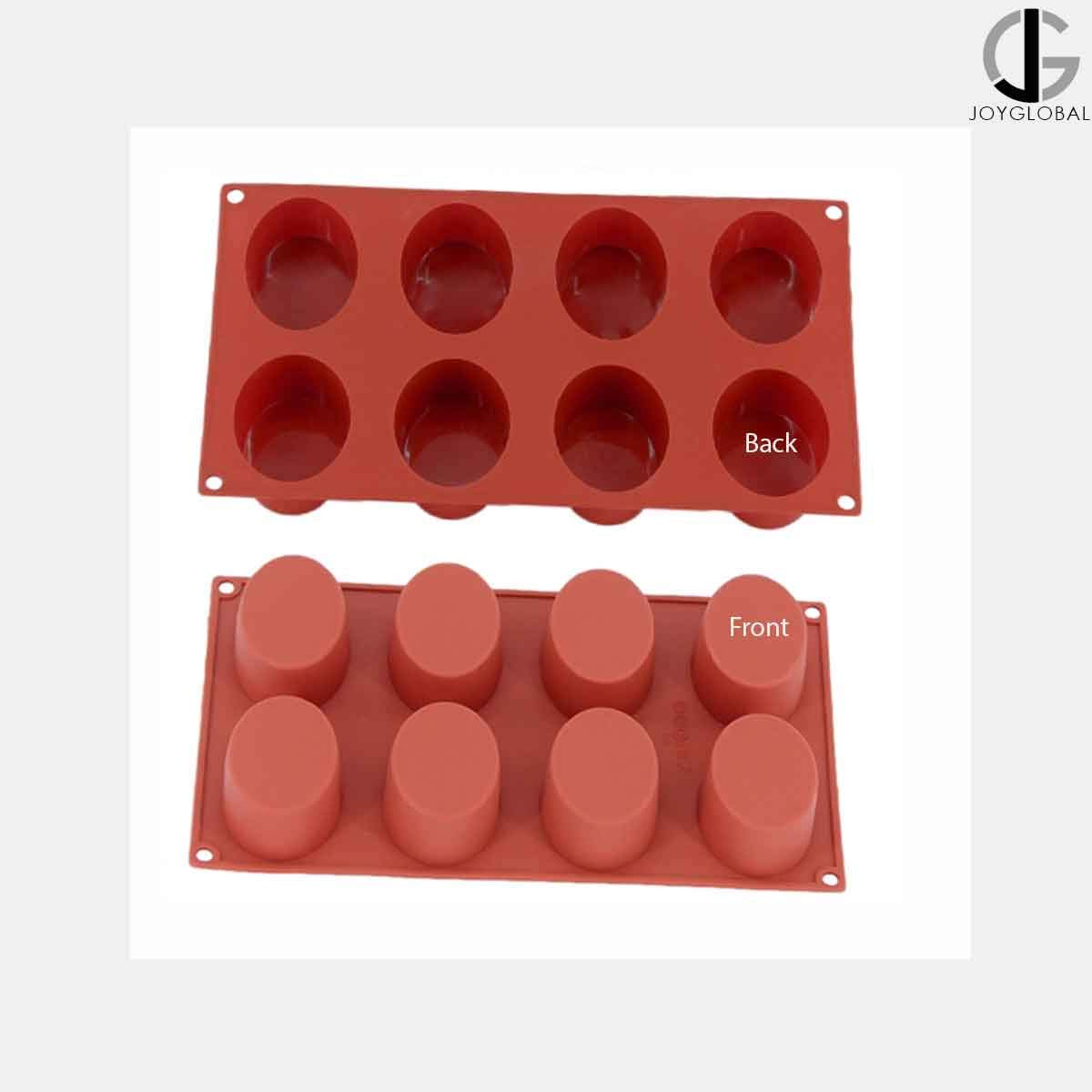 JoyGlobal Silicone 8-Cavity Oval for Soap - 80 Grams 3
