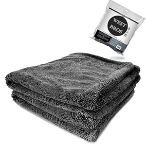 West Bros Mikrofaser Auto Trockentuch GreyTowel20x26 1 Stück