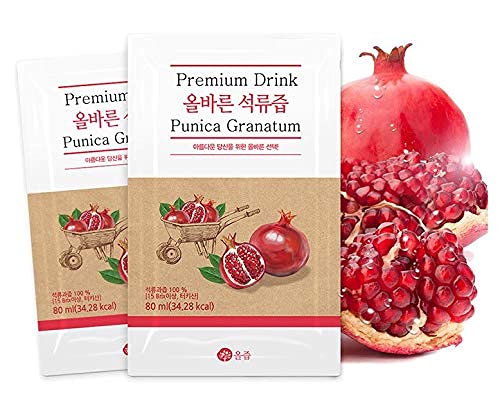 Alljeup Premium Pomegranate Juice - Pomegranate Extract. No Sugar Added. Healthy, Fruit, Anti-Inflammatory (80Ml X 30 Pouches) #TOP2